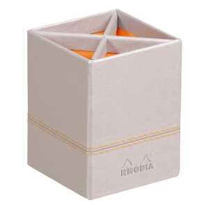 Rhodia  Stifteköcher 8x8x11 silber
