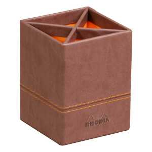 Rhodia  Stifteköcher 8x8x11 schoko