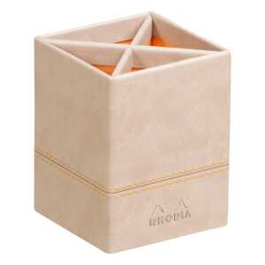 Rhodia  Stifteköcher 8x8x11 beige