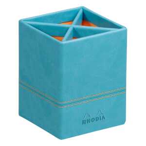 Rhodia  Stifteköcher 8x8x11 türkis