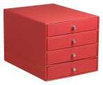 Rhodia  Schubladenbox 4er mohnrot