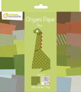 Clairefontaine Origami Paper, Dino 20,8x23,5cm