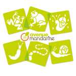 Avenue Mandarine Set 6 Schablonen Tiere Regen