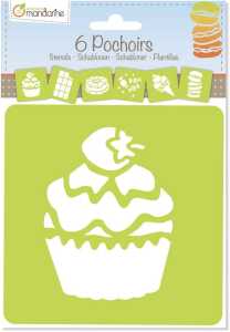 Avenue Mandarine Set 6 Schablonen Kuchen