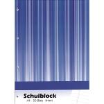 PVP Schulblock 4fach Loch u Rand A4 liniert 50 Blatt 70...