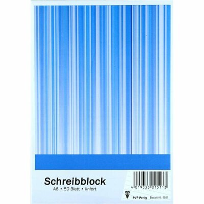 KOH Schreibblock A6  Notizblock  liniert   50 Blatt