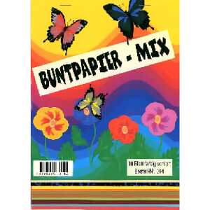 UHL Buntpapier- Mix A4 10 Bl ungummiert , farblich sortiert