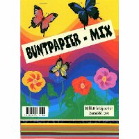 KOH Buntpapier Mix  A4  ungummiert  10 Blatt  geheftet