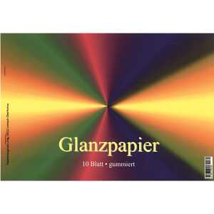 UHL Buntpapier- Glanzpapier gummiert 25,0 x 17,5 cm 10 Bl