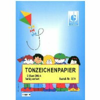 KOH Tonzeichenpapier A4 farbig sortiert  20 Blatt