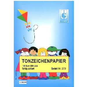 UHL Tonzeichenpapier A4 120 g/m² - 10 Bl farbig kopfgeheftet