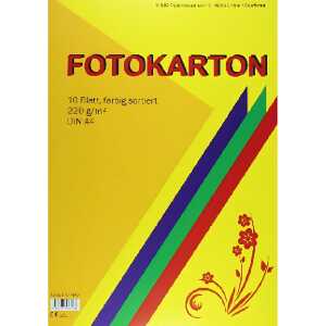 UHL Fotokarton A3 220 g/m² - 10 Blatt farbig , lose in Folie