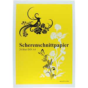 UHL Scherenschnittpapier A4 schwarz - 20 Blatt , Block