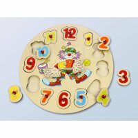 KOH Uhr  Holz Puzzle  Uhr   Clown