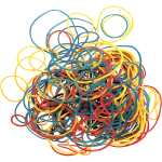 MAG-O Gummibänder farbig im Beutel - ca. 50 g D =...