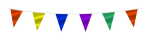 STY Girlande Fahnengirlande bunt - Kunststoff , 10 m
