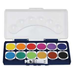 STY Farbkasten Schul - Deckfarbkasten 12er 1x Deckweiß