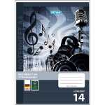 STY Schulheft A4 8 Bl Lineatur 14 Notenheft