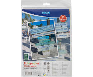 STY Fotopapier A4 - weiß, glänzend - 25 Blatt 180 g/qm