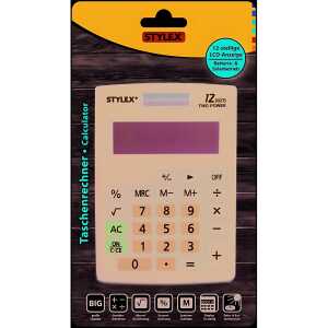 STY Taschenrechner " Alpha " 12-stellig 8,5 cm x 12 cm