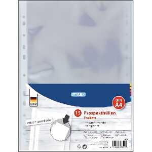 STY Prospekthüllen PP A5 glasklar extra stark 15er Pack