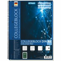 KOH Collegeblock  A4 liniert ,  perforiert mit Rand  80...