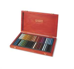 KOH Pastellkreide eckig Hartpastell sortiert 48er Holzkoffer