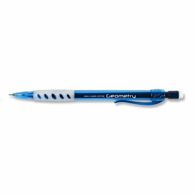 KOH Druckbleistift " GEOMETRY " - Blau - 0,5 X 60 mm Feinmine , Radiergummi und Clip > 1KS <