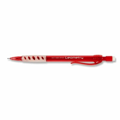 KOH Druckbleistift " GEOMETRY " - Rot - 0,5 X 60 mm Feinmine , Radiergummi und Clip > 2KS <