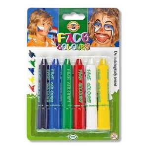 KOH Schminkstifte Grundfarben im 6er Blister