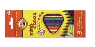 KOH Buntstifte Triocolor Schul- Farbstifte 3,2 mm Mine 18er Pack