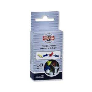 KOH Pinnwandnadeln mit Kunststoff-Kopf farbig 50 Stück