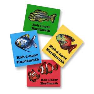 KOH Radiergummi Plastisch Fish sortiert 27er Pack
