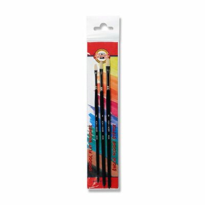 KOH Pinsel- Set " BRISTLE " 3er Set Flachpinsel - Gr. 2 , 4 , 6 -