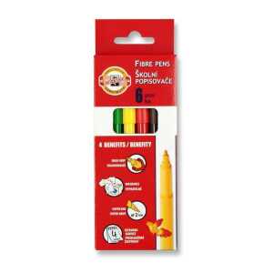 KOH Fasermaler Dschungel 2 mm Spitze 6er Papp-Etui