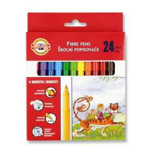 KOH Fasermaler Dschungel 2 mm Spitze 24er Papp-Etui