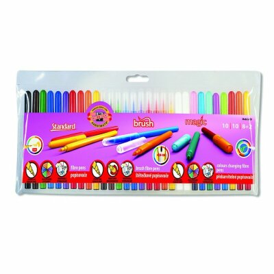 KOH Fasermaler " Standard / Brush / Magic sortiert im 30er Set