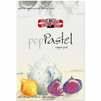 KOH Pastell- Malblock A2 Block - 20 Blatt weiß , 220 g/m²