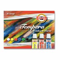 KOH Temperafarben 6er Set Schulmalfarben - 6 x 10 ml /...