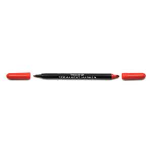 KOH Marker Permanent TWIN Rundspitze 1-3 mm rot
