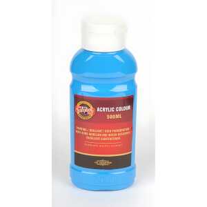 KOH Acrylfarbe 500 ml Flasche cyan blue
