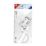 KOH Geometrie - Set 4 Teile 30 cm Lineal SCHOOL transp