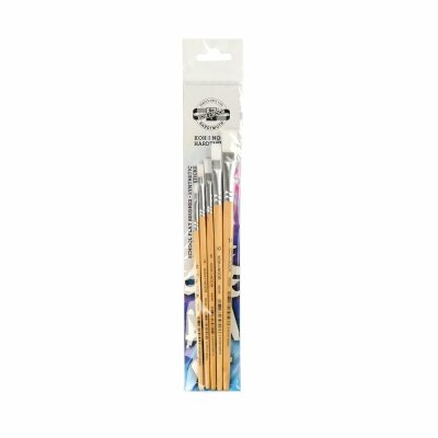 KOH Pinsel- Set " SYNTHETIC " 5er Set Flachpinsel - Gr. 2 , 4 , 6 , 10 , 14 -