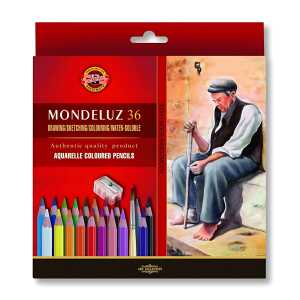 KOH Aquarell Künstlerfarbstifte 36er Set + Spitzer u Pinsel