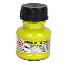 KOH Zeichentusche farbig fluoreszierend 20g gelb