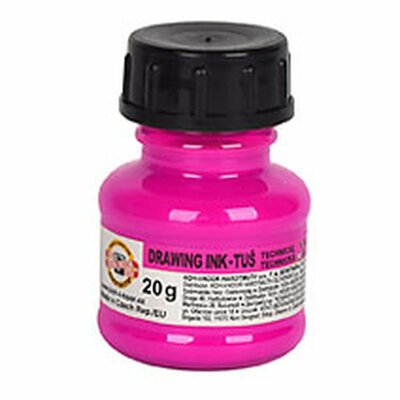 KOH Zeichentusche farbig 20g - Fluoreszierend Pink -