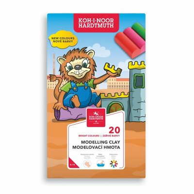 KOH Modelliermasse- Knetmasse 20er Pack ,400 g - farblich sortiert -