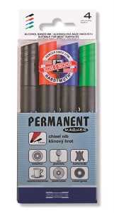 KOH Marker Permanent Keilspitze 1-5 mm 4er