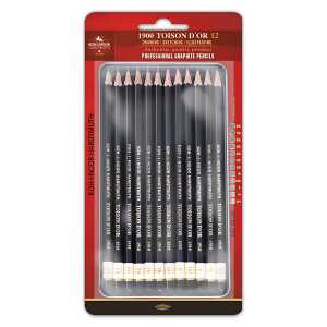 KOH Graphitstifte Gradation Toison Dòr 8B - 2H 12er M-Etui