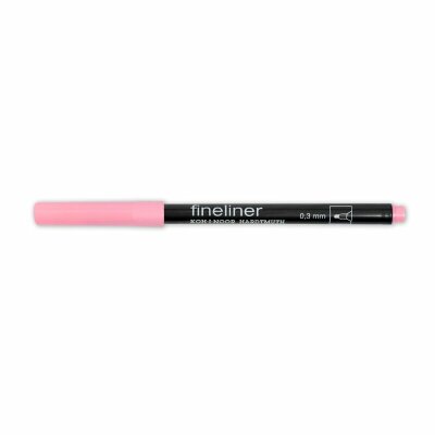 KOH Fineliner - Feinschreiber , Rundspitze - 0,3 mm Strichstärke / 09 - Light Pink